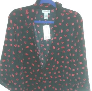 Catherine's Red Lips Blouse